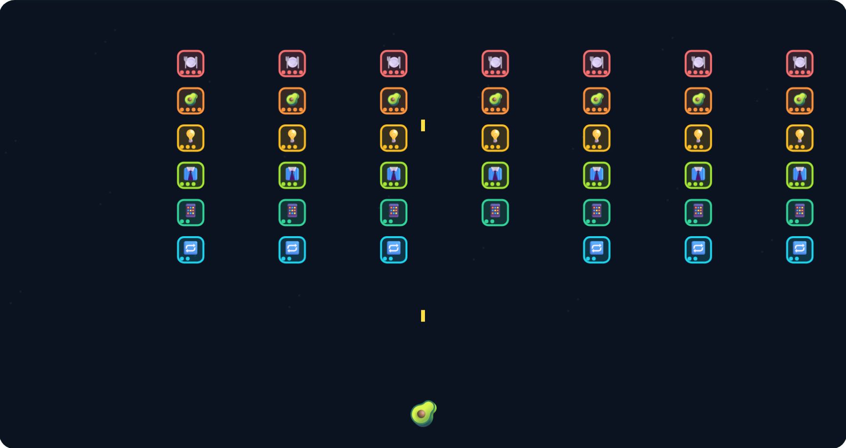 Expense Invaders gameplay