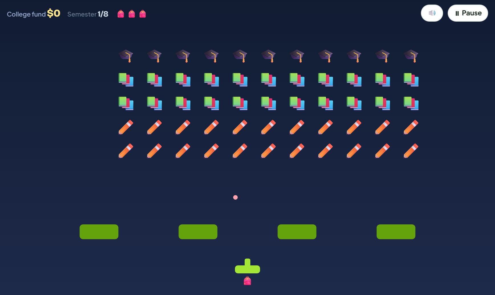 Tuition Invaders gameplay