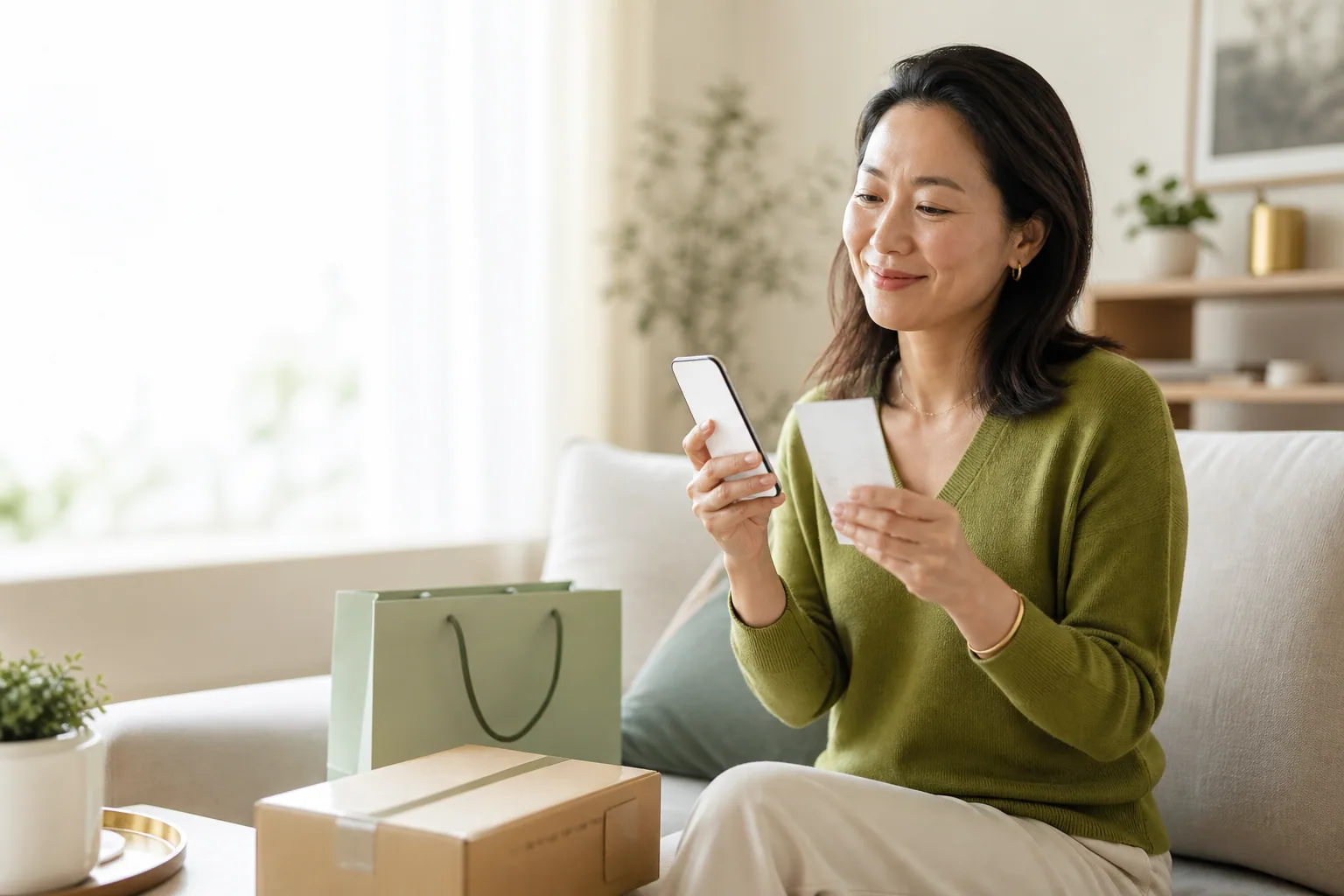 A shopper acting before a return deadline