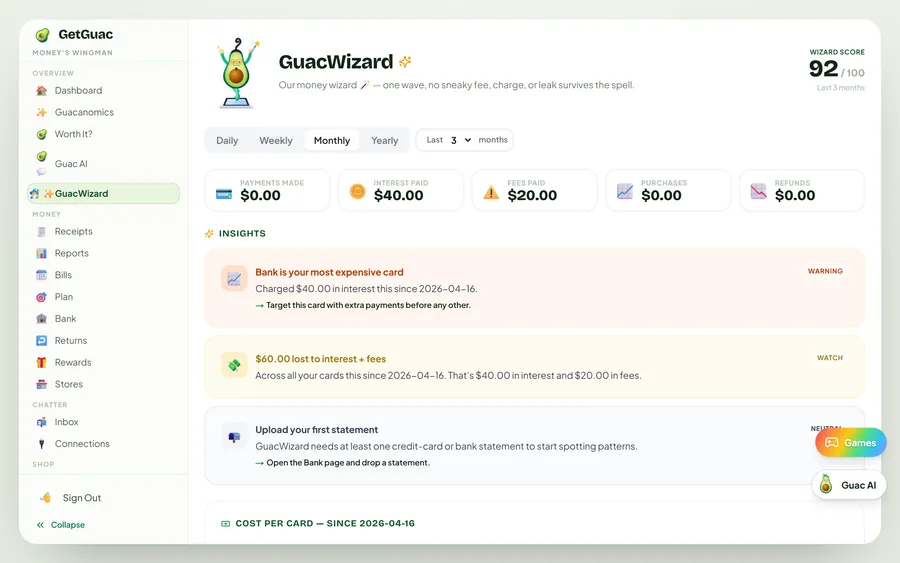 GuacWizard — magically protects your money on GetGuac web