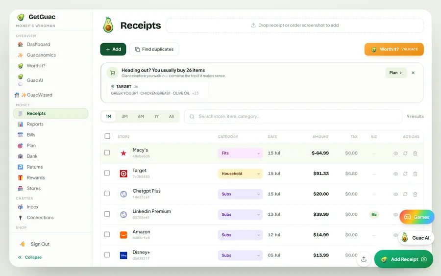 The GetGuac web app