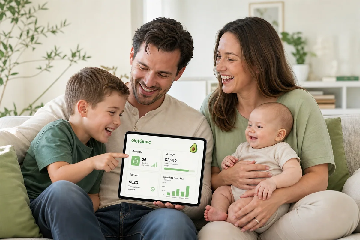 A family seeing their month clearly in GetGuac reports