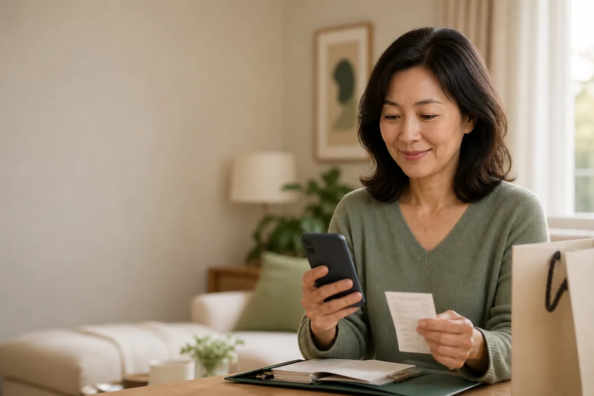 A shopper checking a protected return with GetGuac